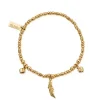 ChloBo All Jmj & Branded Fashion Jewellery | Yellow Gold Plated Love & Courage Bracelet