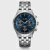 Cluse Mens Cluse Watches | 42mm Anthéor Multifunction Blue and Black 3 Dial Steel Bracelet Watch