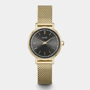 Cluse Ladies Cluse Watches | 28mm Boho Chic Petite Yellow Gold and Grey Colour Bracelet Watch