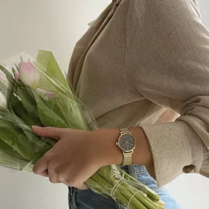 Cluse Ladies Cluse Watches | 28mm Boho Chic Petite Yellow Gold and Grey Colour Bracelet Watch