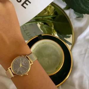 Cluse Ladies Cluse Watches | 28mm Boho Chic Petite Yellow Gold and Grey Colour Bracelet Watch