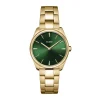 Cluse Ladies Cluse Watches | 31.5mm Féroce Green Dial Yellow Gold Link Watch