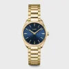 Cluse Ladies Cluse Watches | 25mm Féroce Mini Royal Yellow Gold Toned & Blue Dial Link Watch