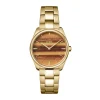 Cluse Ladies Cluse Watches | 31.5mm Féroce Yellow Gold Tiger's Eye Link Watch