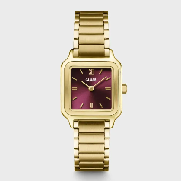 cluse_mm_gracieuse_petite_0-3.webp Cluse Ladies Cluse Watches | 24mm Gracieuse Petite Gold and Burgundy Toned Bracelet Watch