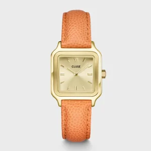 Cluse Ladies Cluse Watches | 24mm Gracieuse Petite Orange Leather Strap Watch