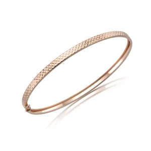 Jack Murphy Jewellers Jmj Gold Jewellery | 9ct Rose Gold Diamond Cut Flat Bangle