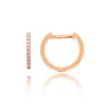 Jack Murphy Jewellers Jmj Diamond Set Jewellery | Jmj Gold Jewellery | 9ct Rose Gold Diamond Easy Hinge Hoop Earrings, 0.10ct