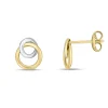 Jack Murphy Jewellers Jmj Gold Jewellery | 9ct Two Tone Gold Interlocking Circle Stud Earrings