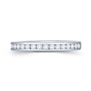 Jack Murphy Jewellers White Gold Wedding & Eternity Rings | 18ct White Gold Brilliant Round Channel Set 2.5mm Diamond Ring 0.25ct