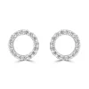 Jack Murphy Jewellers Jmj Diamond Set Jewellery | Jmj Gold Jewellery | 18ct White Gold Circle of Life Diamond Stud Earrings, 0.46ct