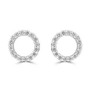 Jack Murphy Jewellers Jmj Diamond Set Jewellery | Jmj Gold Jewellery | 18ct White Gold Circle of Life Diamond Stud Earrings, 0.46ct
