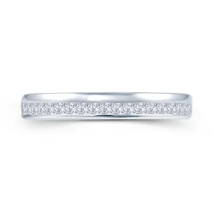 Jack Murphy Jewellers White Gold Wedding & Eternity Rings | 18ct White Gold 0.30ct Princess Cut Offset 3mm Diamond Ring
