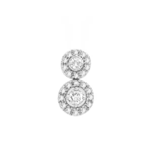 Jack Murphy Jewellers Jmj Gold Jewellery | 9ct White Gold Diamond Cluster Slider Drop Pendant Necklace, 0.25ct