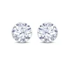 Jack Murphy Jewellers Jmj Diamond Set Jewellery | Jmj Gold Jewellery | 18ct White Gold Diamond Rub-Over Round Stud Earrings, 0.40ct