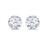 Jack Murphy Jewellers Jmj Diamond Set Jewellery | Jmj Gold Jewellery | 18ct White Gold Diamond Rub-Over Round Stud Earrings, 0.30ct