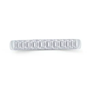 Jack Murphy Jewellers White Gold Wedding & Eternity Rings | 18ct White Gold Emerald Claw Set 3mm Diamond Ring 0.75ct
