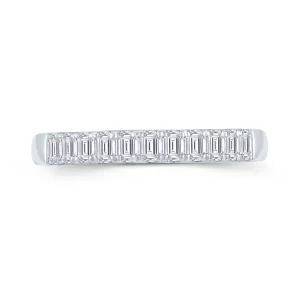 Jack Murphy Jewellers White Gold Wedding & Eternity Rings | 18ct White Gold Emerald Claw Set 3.6mm Diamond Ring 1.00ct