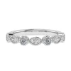 Jack Murphy Jewellers White Gold Wedding & Eternity Rings | 18ct White Gold Marquise & Round Fancy Cut Diamond Band 0.35ct