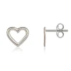 Jack Murphy Jewellers Childrens Jewellery | Jmj Gold Jewellery | 9ct White Gold Open Heart Stud Earrings