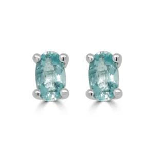 Jack Murphy Jewellers Jmj Gemstone Jewellery | Jmj Gold Jewellery | 9ct White Gold Oval Aquamarine Earrings
