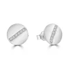 Jack Murphy Jewellers Jmj Gold Jewellery | 9ct White Gold Pavé Set Diamond Button Stud Earring
