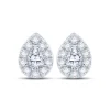 Jack Murphy Jewellers Jmj Diamond Set Jewellery | Jmj Gold Jewellery | 18ct White Gold Pear & Halo Diamond Earrings 0.50ct