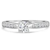 Jack Murphy Jewellers Natural Solitaire Diamond Rings | 18ct White Gold Round Brilliant Channel Band, 0.57ct