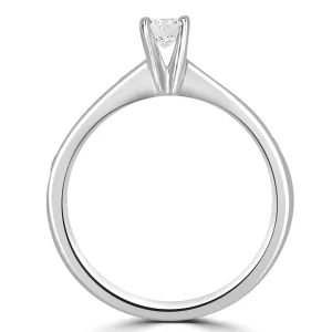 Jack Murphy Jewellers Natural Solitaire Diamond Rings | 18ct White Gold Round Brilliant Channel Band, 0.57ct