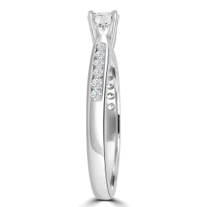 Jack Murphy Jewellers Natural Solitaire Diamond Rings | 18ct White Gold Round Brilliant Channel Band, 0.57ct