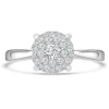 Jack Murphy Jewellers Natural Cluster Diamond Rings | 18ct White Gold Round Multi-Stone Diamond Ring 0.40ct