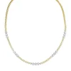 Jack Murphy Jewellers Jmj Diamond Set Jewellery | Jmj Gold Jewellery | 18ct Yellow & White Gold Coronet Rub-Over Diamond Line Necklace, 3.00ct