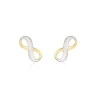 Jack Murphy Jewellers Jmj Gold Jewellery | 9ct Yellow & White Gold Infinity Stud Earrings