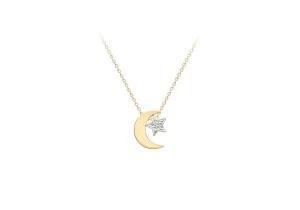 Jack Murphy Jewellers Jmj Gold Jewellery | 9ct Yellow & White Gold Moon & Star Necklace