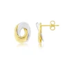 Jack Murphy Jewellers Jmj Gold Jewellery | 9ct Yellow & White Gold Swirl Stud Earrings