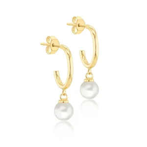 Jack Murphy Jewellers Jmj Gold Jewellery | 9ct Yellow Gold & Freshwater Pearl Drop Stud Earrings