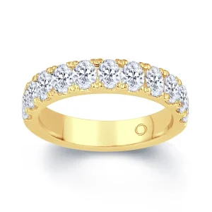 Jack Murphy Jewellers Yellow Gold Wedding & Eternity Rings | 18ct Yellow Gold 50% Spread Oval Diamond Ring 0.75ct