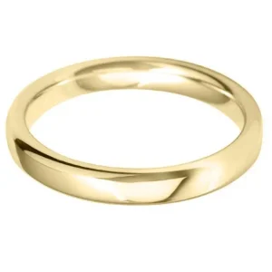 Jack Murphy Jewellers Yellow Gold Wedding Rings | Yellow Gold Wedding & Eternity Rings | 18ct Yellow Gold Classic Court Medium 3mm Wedding Band