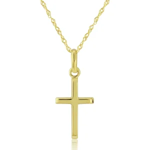 Jack Murphy Jewellers Childrens Jewellery | Jmj Gold Jewellery | 9ct Yellow Gold Classic Cross Pendant Necklace