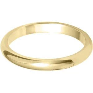Jack Murphy Jewellers Yellow Gold Wedding & Eternity Rings | 18ct Yellow Gold Classic D Court 2.5mm Wedding Band