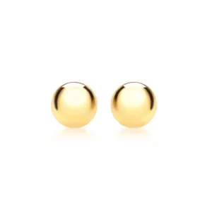Jack Murphy Jewellers Childrens Jewellery | Jmj Gold Jewellery | 9ct Yellow Gold Classic 5mm Ball Earrings
