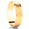 Jack Murphy Jewellers Yellow Gold Wedding Rings | 18ct Yellow Gold Concaved Matte & Polished Edges Medium 6mm Wedding Band