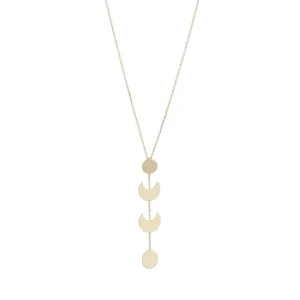 Jack Murphy Jewellers All Jmj & Branded Fashion Jewellery | Jmj Gold Jewellery | 9ct Yellow Gold Crescent & Disc Drop Necklace
