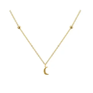 Jack Murphy Jewellers Jmj Gold Jewellery | 9ct Yellow Gold Crescent Moon & Bead Necklace