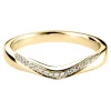 Jack Murphy Jewellers Yellow Gold Wedding & Eternity Rings | 18ct Yellow Gold Curved & Grain Set Wave Diamond Band 0.07ct
