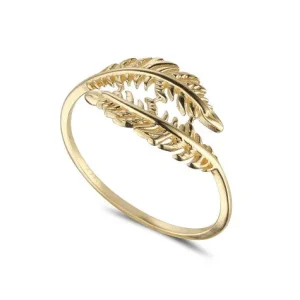 Jack Murphy Jewellers Jmj Gold Jewellery | 9ct Yellow Gold Delicate Feather Ring