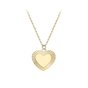 Jack Murphy Jewellers Jmj Gold Jewellery | 9ct Yellow Gold Diamond Cut Polished Heart Necklace