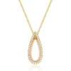 Jack Murphy Jewellers Jmj Diamond Set Jewellery | Jmj Gold Jewellery | 9ct Yellow Gold Diamond Set Pear Drop Pendant Necklace, 0.20ct