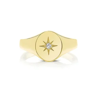Jack Murphy Jewellers All Jmj & Branded Fashion Jewellery | Jmj Diamond Set Jewellery | 9ct Yellow Gold Diamond Signet Ring
