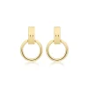 Jack Murphy Jewellers Jmj Gold Jewellery | 9ct Yellow Gold Double & Drop Creole Hoop Stud Earrings